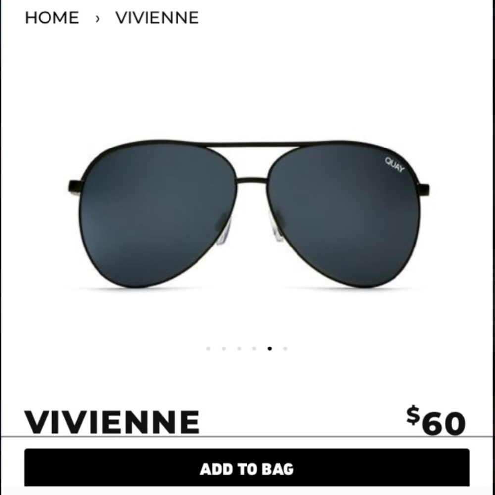 Quay Vivienne Black Sunglasses